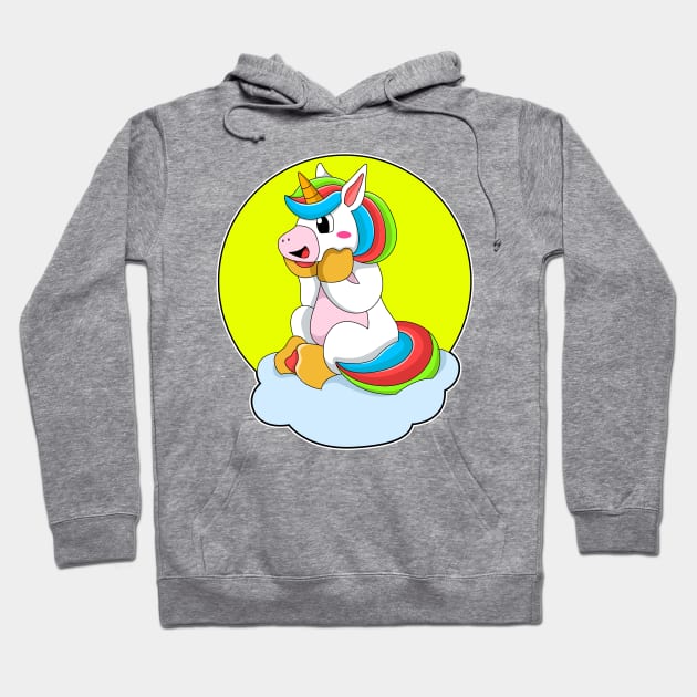 Unicorn with Cloud & Sun Hoodie by Markus Schnabel